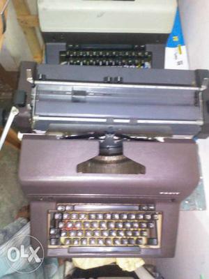 Maroon And Blue Typewriter