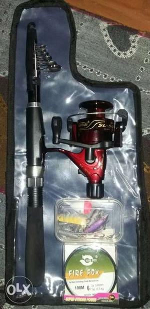 Red And Black Fishing Rod Pack