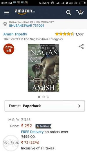 The Secret Of The Nagas Book By Amish Screenshot