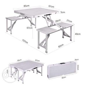 Used Aluminum folding picnic table weight - 9.5