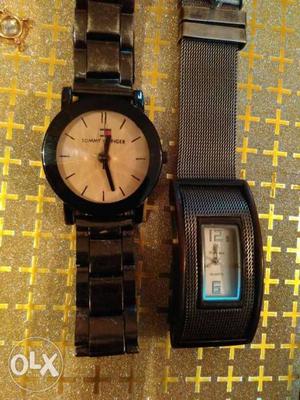 A pair of wrist watches, service required only