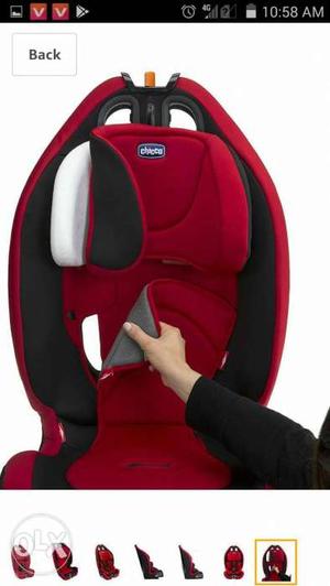 Baby's Red And Black Chicco Car Seat Carrier