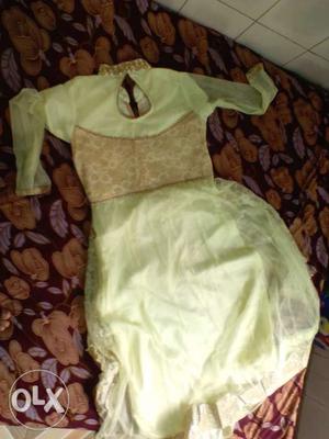 Beautiful anarkali cream colour,only once used