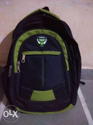 Black And Green Backpack