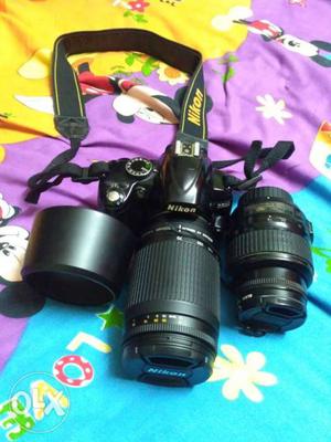 Black Nikon DSLR Camera With Lens D