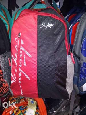 Black, Red, Gray, And Green Skybags Backpack