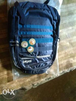 Blue And Black Safari Backpack