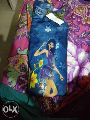 Blue And Pink Disney Frozen Print Pants. Fully new unused.