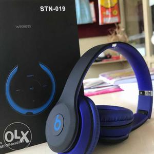 Bluer And Black Beats By Dr.Dre STN-019 Headphones With Box