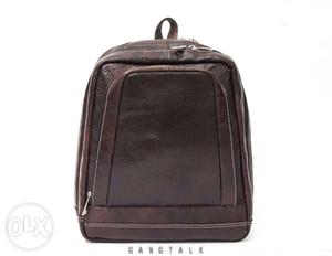 Brown Gangtalk Leather Backpack
