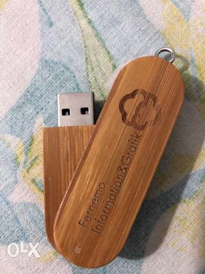 Brown Wooden USB Pen Drive Imported from USA