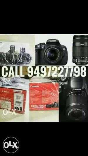 Canon eos 700d with 250mm lens for rent.