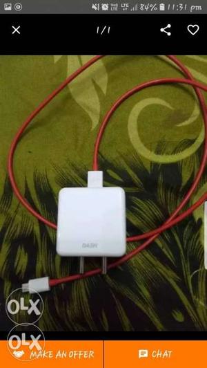 Dash charger White And Red AC Adapter