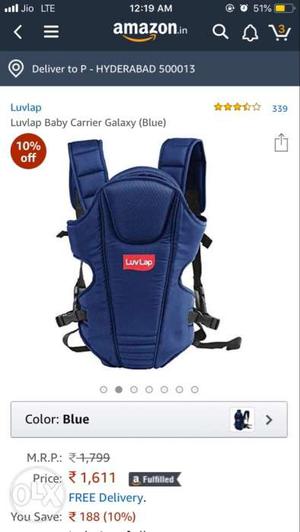 Luv lap baby carrier in excellent condition very