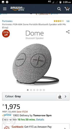 Portronics dome Bluetooth speaker