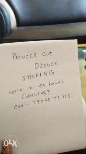 Princess cut blouse stichig