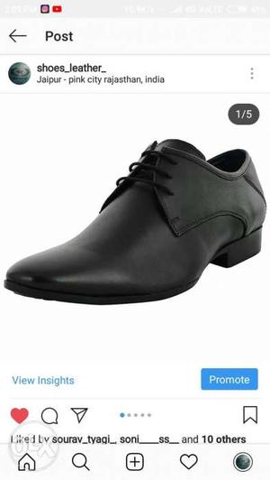 Pure leather office shoe