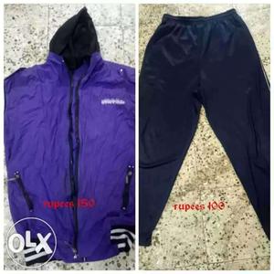 Purple And Black Zip-up Jacket
