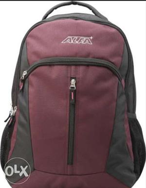 Red And Gray Alfa Backpack