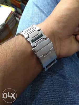 Silver-colored Watch Link Band