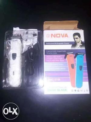 White And Black Nova Electric Shaver With Box