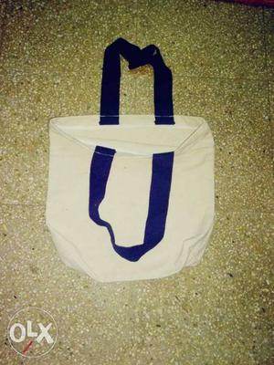White And Blue Tote Bag