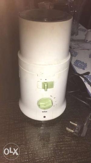White And Green Corded Home Appliance