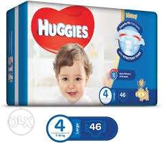 White Huggies Disposable Diaper Pack