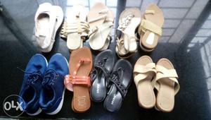Women footwear 10 pairs for  all like new