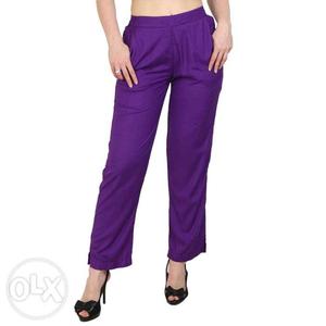 Women's Purple And White Pants