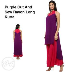 Avaana Purple Cut and Sew Sleeveless Rayon