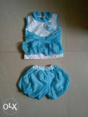 Light blue colour baby girl dress..size 18..age 6