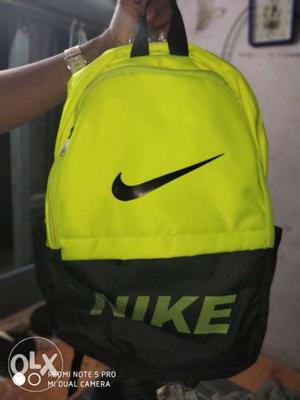 Neon Green And Black Nike Backpack