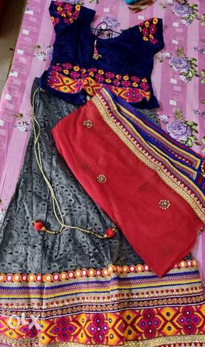New Lehnga set,used only once. Color exactly as