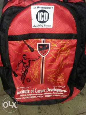 Red And Black ICD Backpack