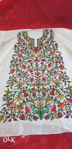 Silk heavy Embroidered Suit Piece