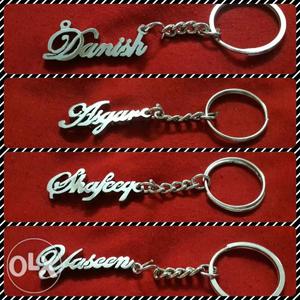 Silver-colored Keychains Collage