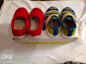 Toddler's Two Pairs Of Shoes for 3,4 yrs kids.