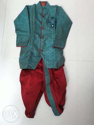 Traditional kurta and dhoti(only 2 times wear and size is 4)