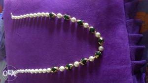 White And Green Necklace