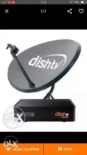 11 Month old dish tv with remote and set top box