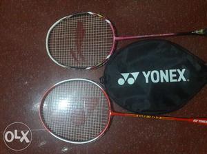 2 badminton rackets maintained ones 3 months old