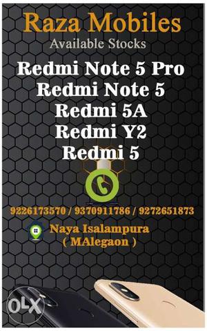 5A  Note  Redmi 5A 3/32 and 2/16