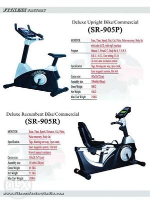 Commercial Upright bike and deluxe orbit
