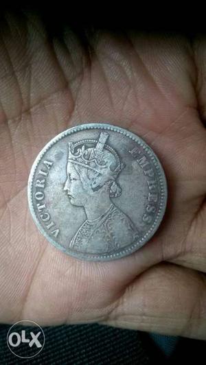 One rupee silver coin.. 