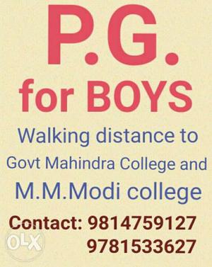 PG for boys