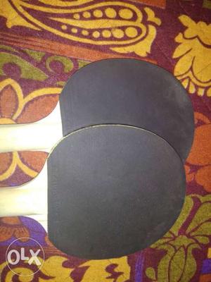 Pair Of Black Table Tennis Paddles