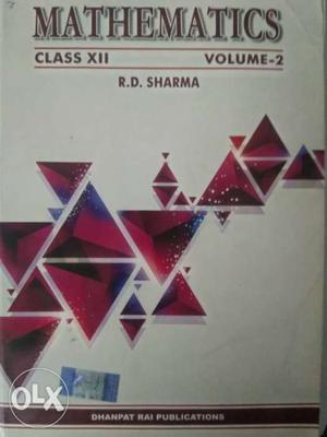RD Sharma for 12th.Reprint edition of 