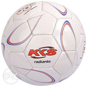 White And Orange KKS Radiante Soccer Ball