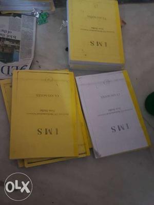Yellow And White Book Lot